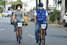 Datic llegó en ‘bici’ a la Administración Distrital