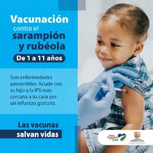 El sábado, jornada de vacunación contra sarampión-rubéola y esquema regular