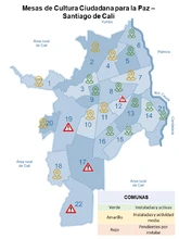 Comunas de intervención de las Mesas de Cultura Ciudadana