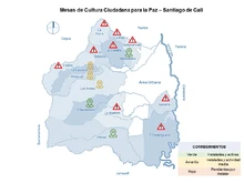 Corregimientos de intervención de las Mesas de Cultura Ciudadana