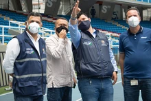Alcalde Jorge Iván Ospina inspeccionó obras en los palcos del estadio Olímpico Pascual Guerrero