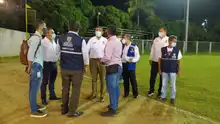 La Unidad de Servicios Públicos revisa luminarias de escenarios deportivos donde se competirá en los Juegos Panamericanos 