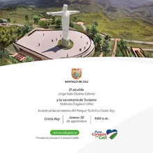 Este jueves se descubren más detalles del Parque Turístico Cristo Rey