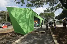 Se instaló la primera estación de parada del MIO, en el tramo 2 de la Troncal Oriental