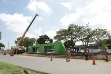 Se instaló la primera estación de parada del MIO, en el tramo 2 de la Troncal Oriental