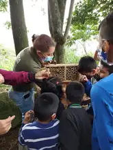 Niños construyen espacios para la vida en el ecoparque Tres Cruces Bataclán