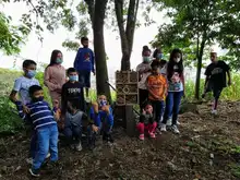 Niños construyen espacios para la vida en el ecoparque Tres Cruces Bataclán