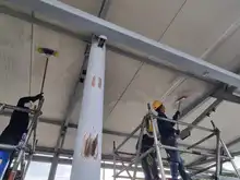 Empezó el montaje de las estructuras metálicas en las estaciones del MIO vandalizadas
