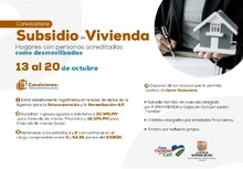 Condiciones Convocatoria Subsidio de Vivienda hogares acreditados con personas desmovilizadas 