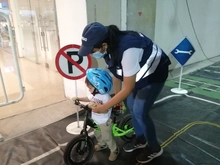 Más de 300 niños participaron en el parque móvil de la Secretaría de Movilidad