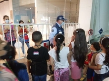 Más de 300 niños participaron en el parque móvil de la Secretaría de Movilidad