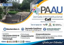 Feria de servicios de Alcaldía de Cali en la comuna 20