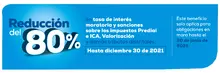 Reducción 80% en tasa de interés