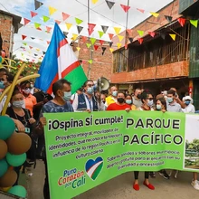Comunidad recorrió el terreno donde se construirá el Parque Pacífico
