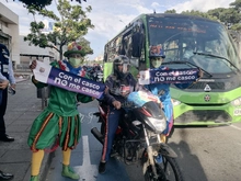 Campaña Con el casco no me casco, de Movilidad Distrital, sigue activa en cruces semafóricos de Cali 
