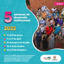 Calendario escolar de instituciones educativas oficiales para 2022