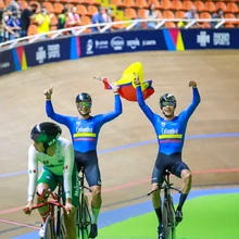 Lluvia de oros para Colombia en ciclismo de pista y récord en los Panamericanos Junior