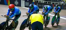 Lluvia de oros para Colombia en ciclismo de pista y récord en los Panamericanos Junior