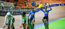 Lluvia de oros para Colombia en ciclismo de pista y récord en los Panamericanos Junior