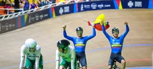 Lluvia de oros para Colombia en ciclismo de pista y récord en los Panamericanos Junior