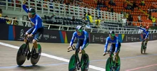 Lluvia de oros para Colombia en ciclismo de pista y récord en los Panamericanos Junior