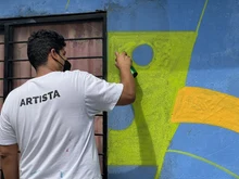 Con Graficalia se pintó el Callejón Cultural en la comuna 13