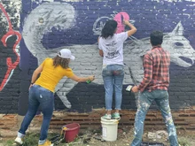 Con Graficalia se pintó el Callejón Cultural en la comuna 13