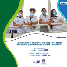 Cobros educativos autorizados para el año lectivo 2022