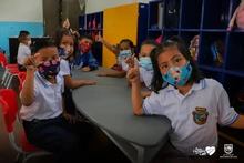 Felices volvieron a clases en presencialidad plena, los estudiantes del sector oficial 