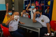 Felices volvieron a clases en presencialidad plena, los estudiantes del sector oficial 