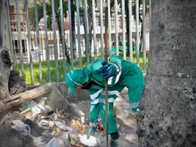 Limpieza de separadores viales para el Plan de Seguridad y Gobernabilidad 