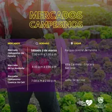 Este sábado, que el alimento sea tu medicina con los ‘Mercados Campesinos’