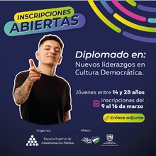 Joven: participa en este espacio de formación para una nueva democracia