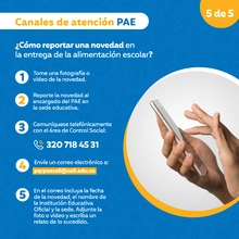 Infografía - Canales de atención PAE