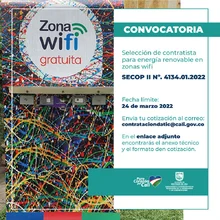 Convocatoria de selección para contratista en energía renovable