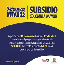 Desde hoy hasta el 12 de abril se harán los pagos para adultos mayores