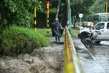 Crecientes de ríos y quebradas se presentaron tras lluvias de esta tarde