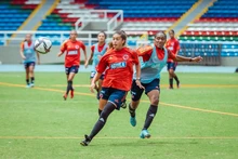 Selección Colombia Femenina realizó entrenamiento en el Pascual Guerrero y atendió a medios, antes de enfrentar a Venezuela