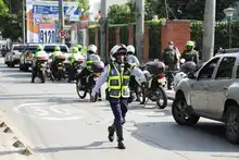 Agentes de tránsito acompañaron la caravana de Freddy Rincón