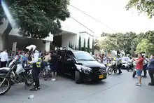 Agentes de tránsito acompañaron la caravana de Freddy Rincón