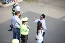 Agentes de tránsito acompañaron la caravana de Freddy Rincón