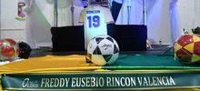 Freddy Rincón fue homenajeado en su tierra natal, antes de su despedida en el Pascual Guerrero