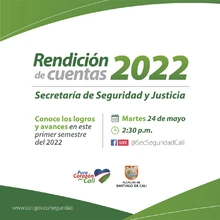 Invitación a la Primera Rendición de Cuentas Secretaria de Seguridad y Justicia Mayo 2022 ok