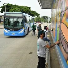 Con arte urbano se conmemoró en el Nuevo Latir, un año del paro nacional 