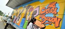Con arte urbano se conmemoró en el Nuevo Latir, un año del paro nacional 