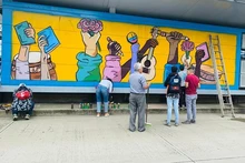 Con arte urbano se conmemoró en el Nuevo Latir, un año del paro nacional 