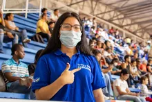 Estudiantes de ‘Todas y todos a estudiar’ vibraron con el triunfo del Team Cali en baloncesto