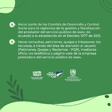 Conozca sus derechos como usuario del sistema público de aseo 