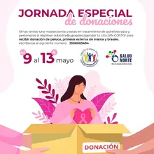Jornada especial de donaciones de prótesis y pelucas para mujeres con cáncer de seno