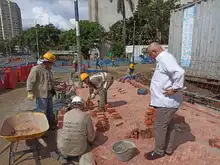 Intensifican obras de espacio público en el Parque Central río Cali